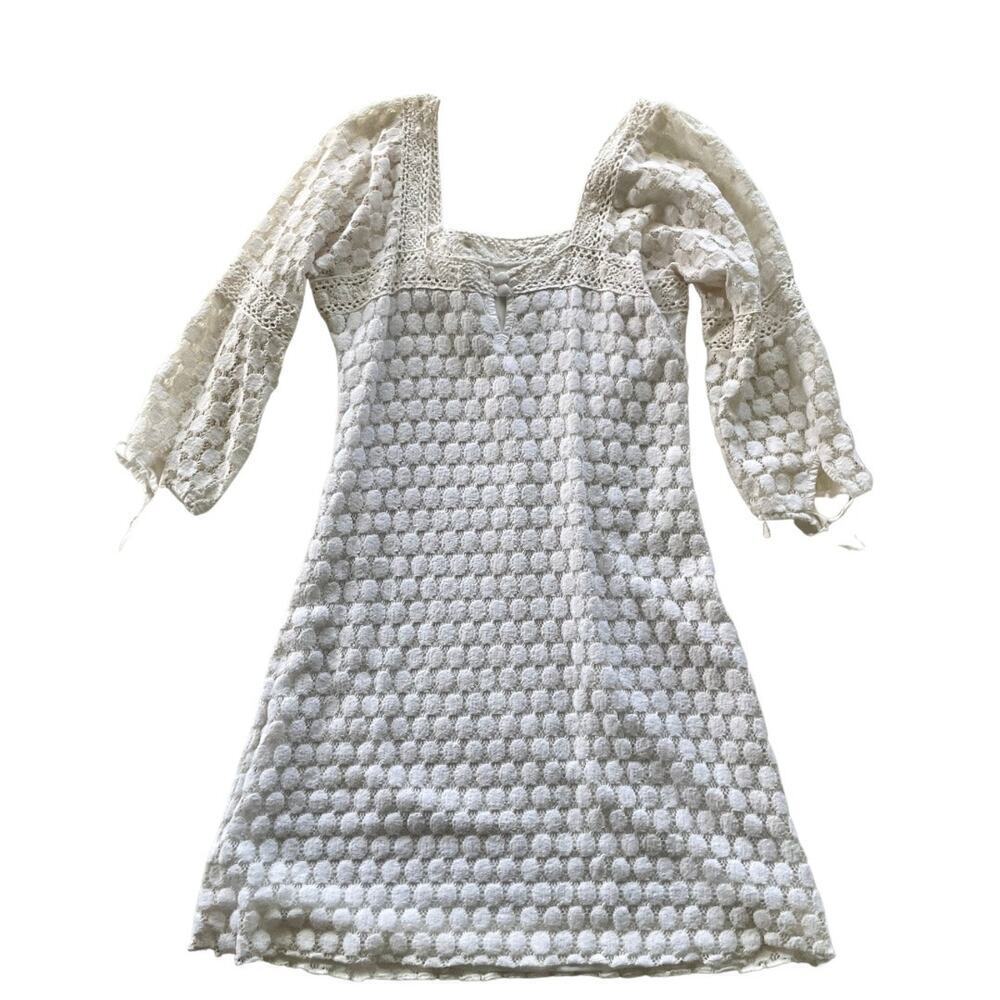 Solitaire Knit Crochet Mini Dress